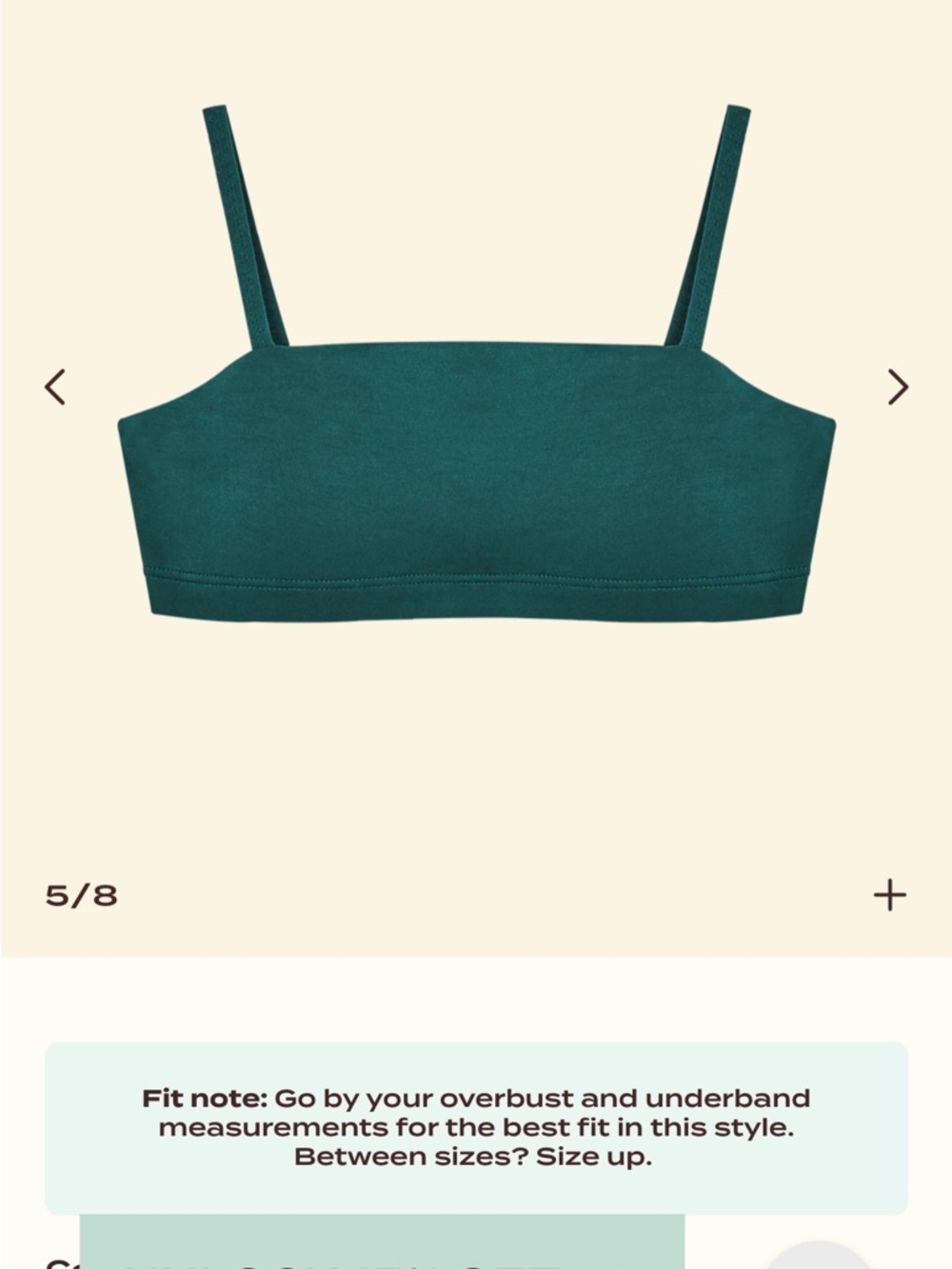 Square-Neck Bralette in Teal Huha